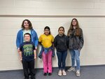 Pictured left to right are members of the Osceola Middle School Art Club. Gracie and James Massie, Sandy and Miria Mendez and Haydyn Davis. Not pictured is Faith Massey.